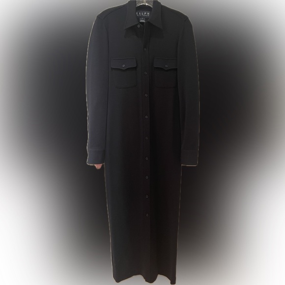 Ralph Lauren Blue Label Dresses & Skirts - Ralph Ralph Lauren vintage navy wool shirt dress - maxi length